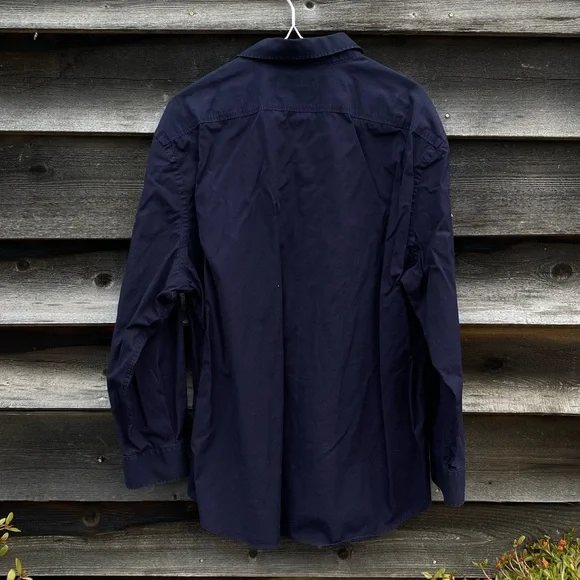 Burberry Men’s navy button down dress shirt - Picture 4 of 5